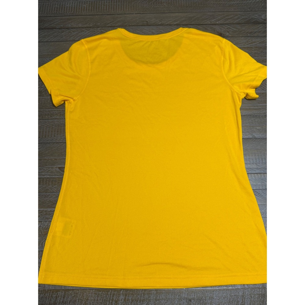 Nike Dri-FIT T-Shirt Mens Medium Yellow Short Sleeve Swoosh Preloved - Picture 6 of 6